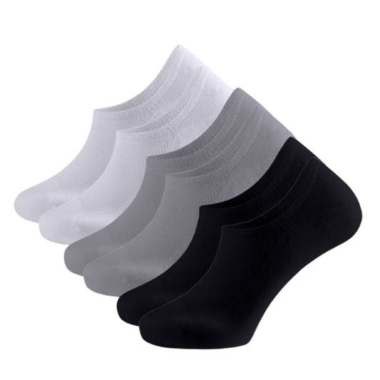 3 Pairs of No-Show Non-Slip Heel Socks